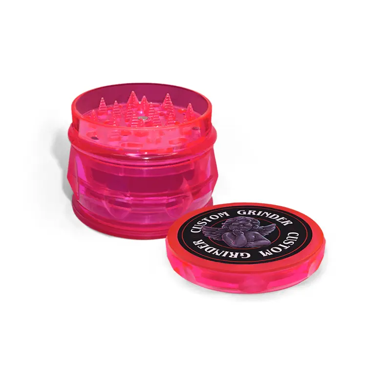 CUSTOM OCTAGON NEON PINK PLASTIC GRINDER (55MM_45MM)-2-800.webp