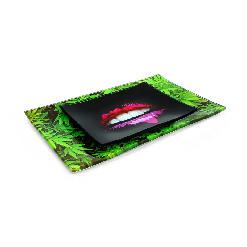 Custom Glass Rolling Tray Full Printing
