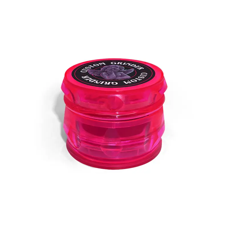 Custom Octagon Neon Pink Plastic Grinder (55MM*45MM)
