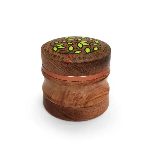 [SG-20] Custom Curved Wood In Rose Gold Metal Grinder
