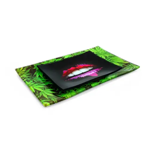 [SG-30] Custom Glass Rolling Tray Full Printing