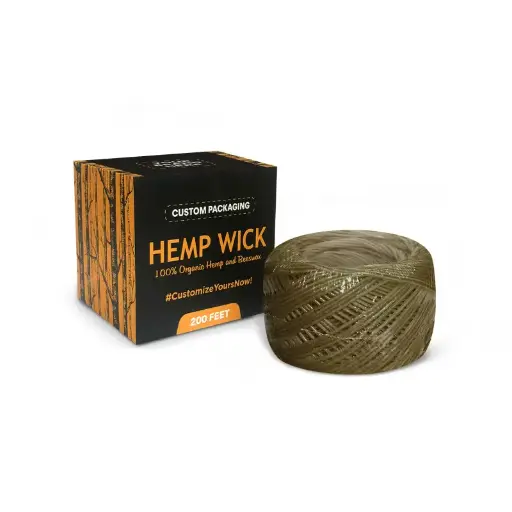 [SG-59] Custom Organic Hemp Beeswax Wick In Box Packaging