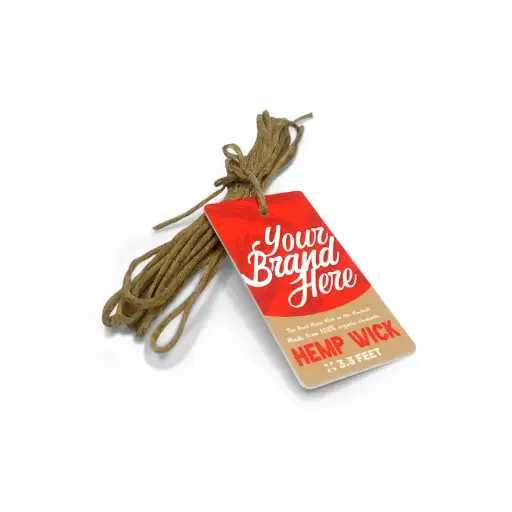 [SG-61] Custom Organic Hemp Beeswax Wick In Hangtag Packaging