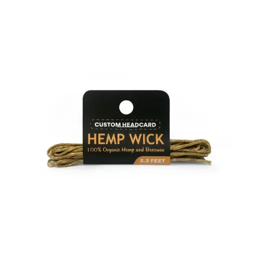 [SG-62] Custom Organic Hemp Beeswax Wick In Header Card Packaging