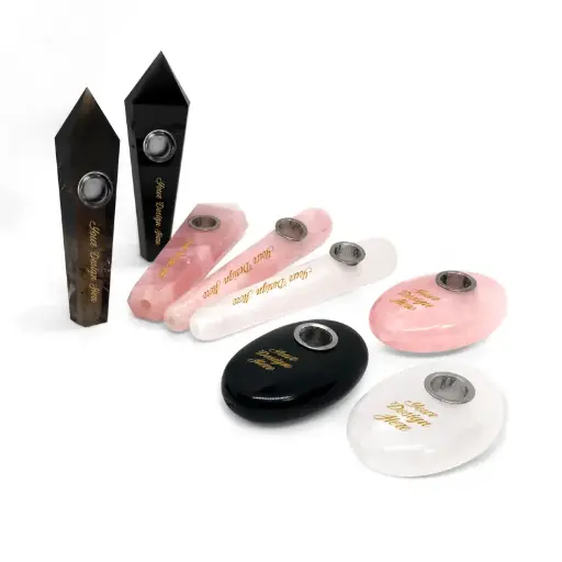 [SG-78] Custom Reiki Artisan Natural Stone Pipe