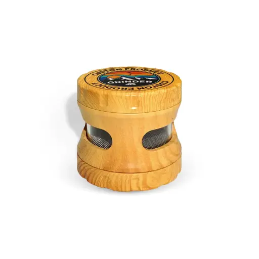 [SG-100] Custom Round Honey Maple Plastic Grinder (63MM*60MM)